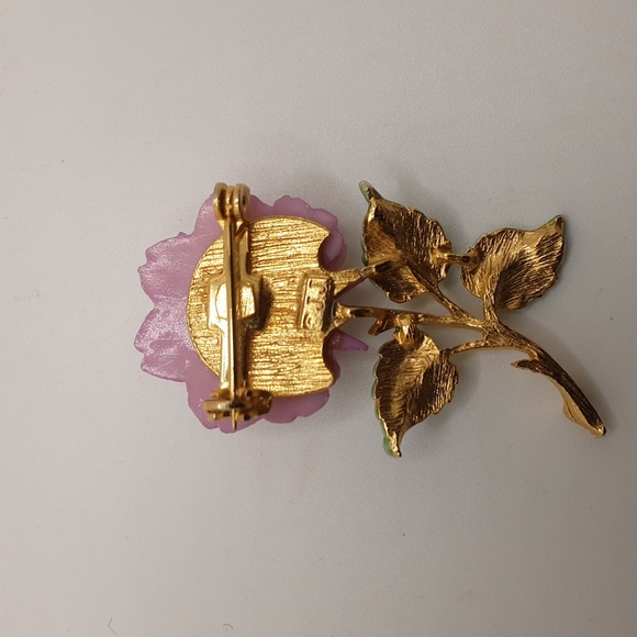 Vintage JJ Jonette Rose Brooch & Clip-On Earrings Set - Excellent Used Condition - Picture 5 of 16
